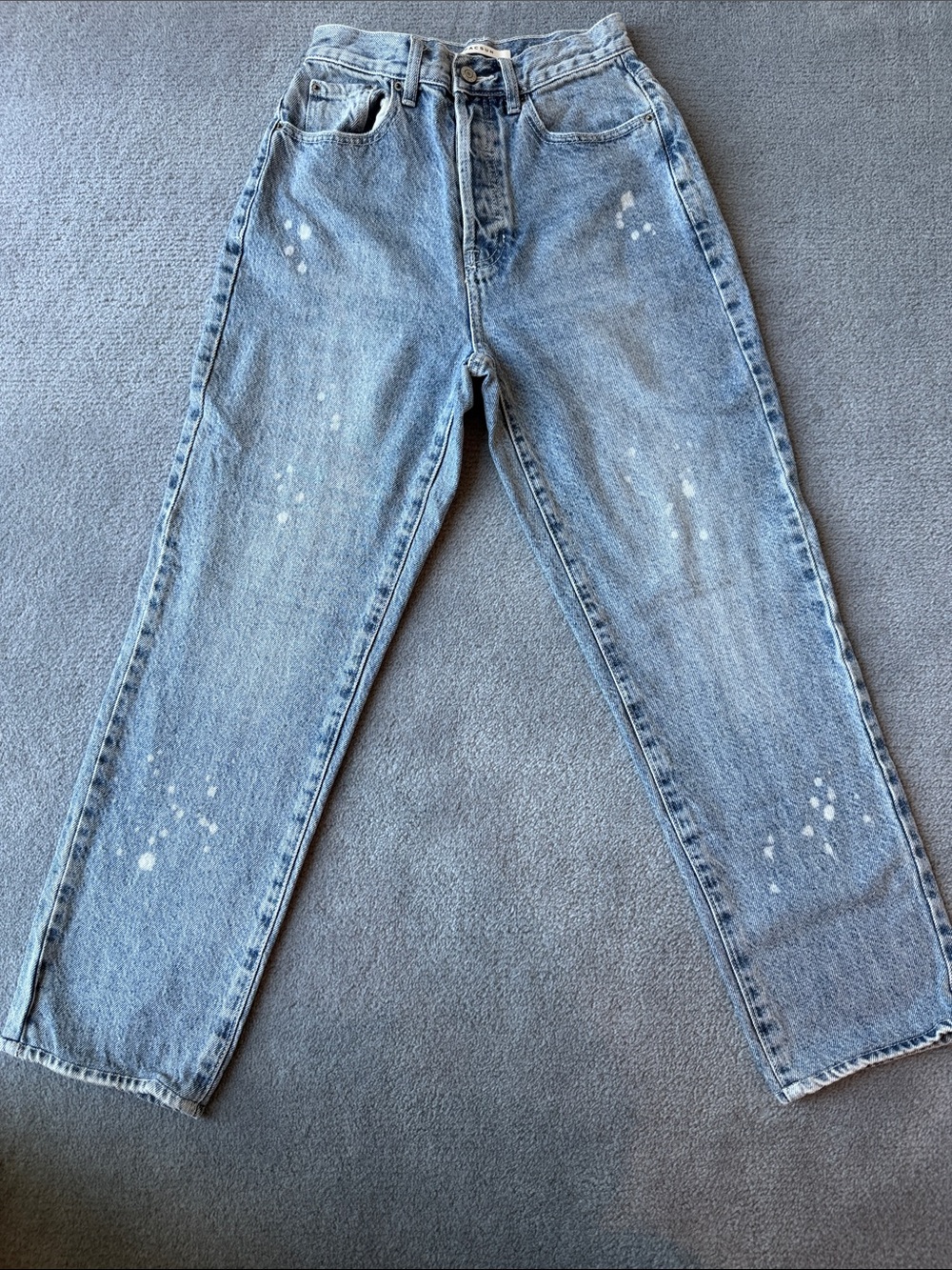 PacSun Light Blue Boyfriend Jeans with Bleach Speckle